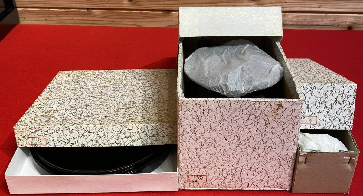茶道具『木製真塗茶懐石道具一式33点まとめて』ほぼ未使用(懐石膳+