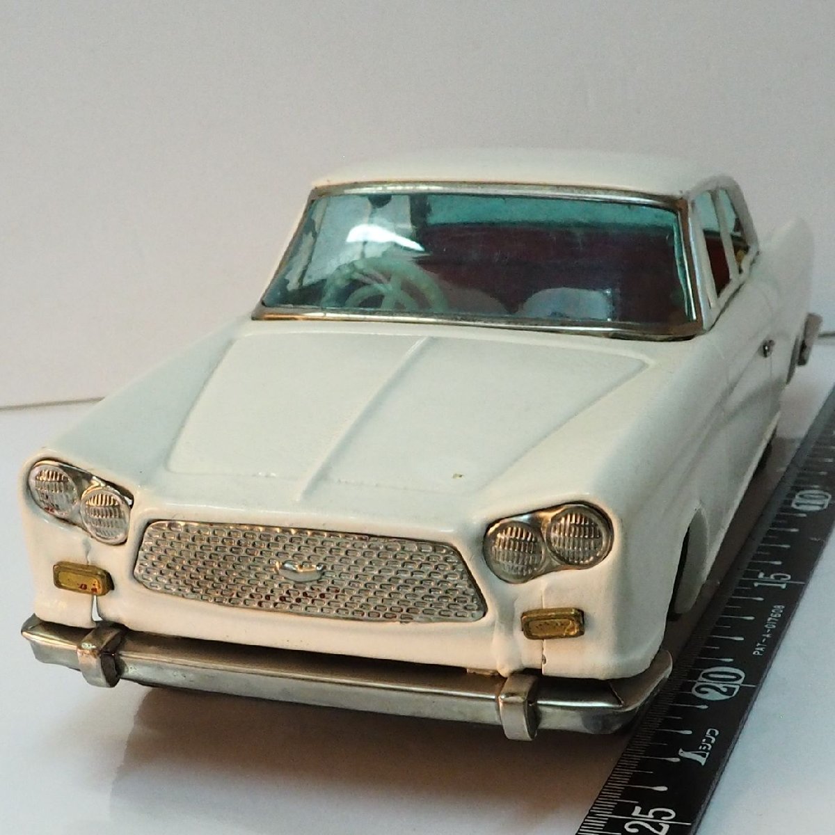 旭玩具【プリンス スカイライン スポーツPRINCE SKYLINE SPORT白リペイント】当時物ブリキ製ミニカー TIN TOY■ATCアサヒAsahi【箱無】0671_画像１