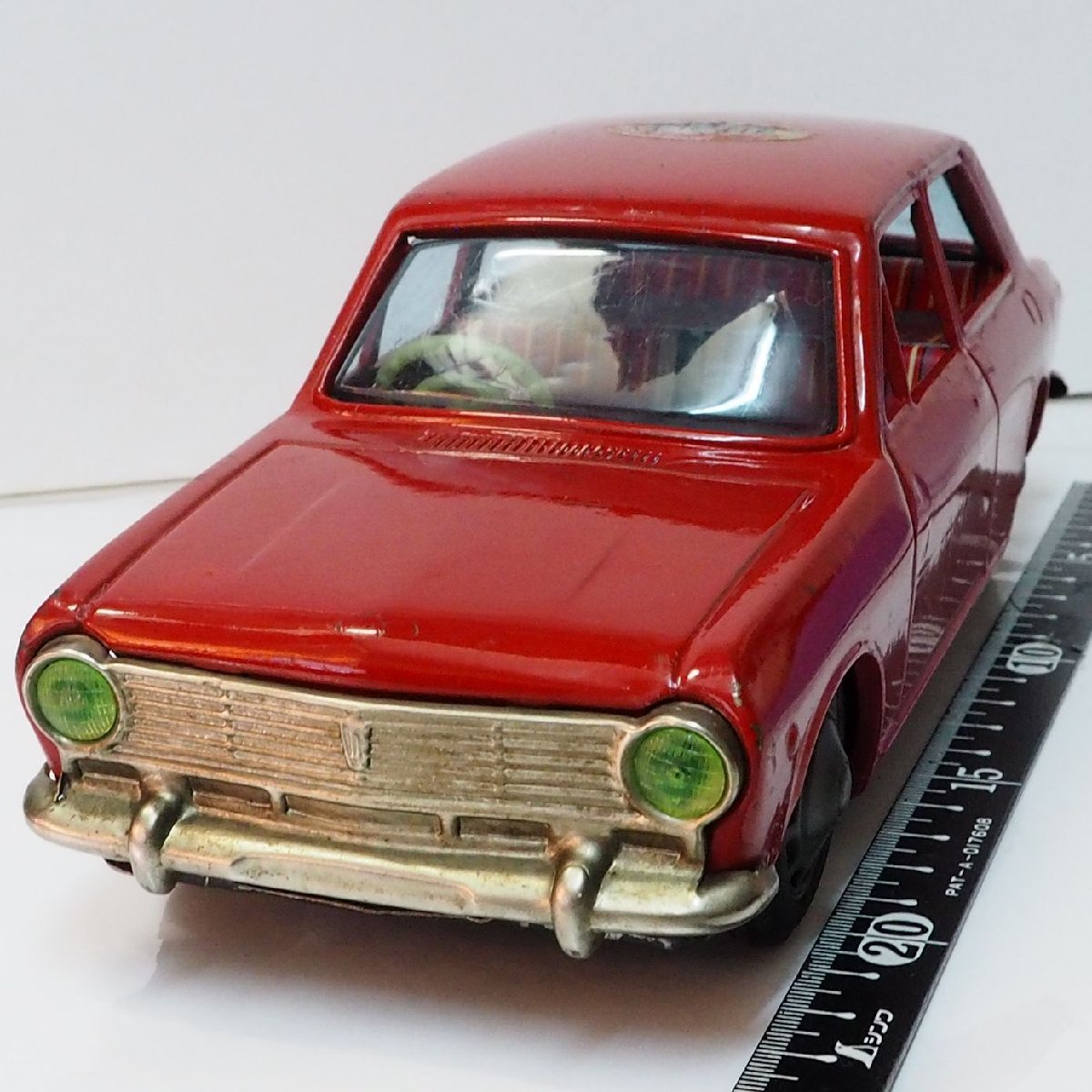 イチコー【ダットサン サニー1000デラックス DATSUN Sunny 1000 Deluxe ホイル1個交換】当時物ブリキ製 自動車 TIN ICHIKO【箱無】0674_画像１