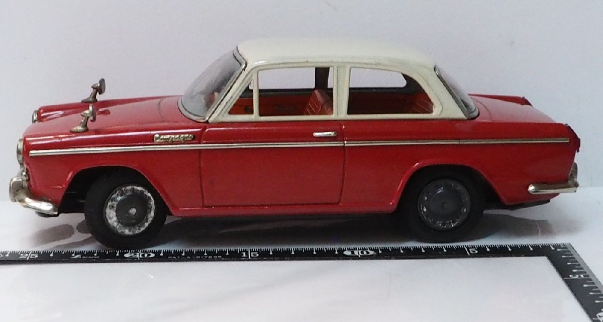 増田屋【ダイハツ コンパーノ ベルリーナ赤COMPAGNO BERLINA リモコン欠】当時物ブリキ製ミニカー TIN MODERN TOYSマスダヤTM 【箱無】0701_画像２