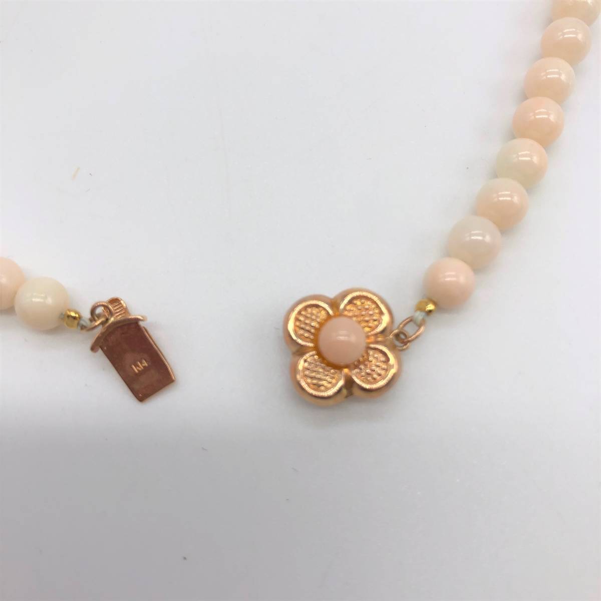 受注生産品】 金具K14 ネックレス グラデーション さんご サンゴ
