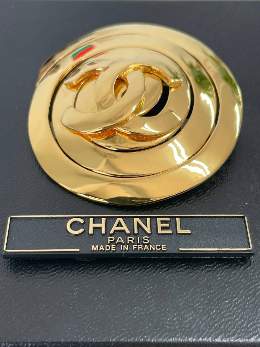 世界有名な 美品 CHANEL シャネル ヴィンテージ ブローチ 渦巻 レア品