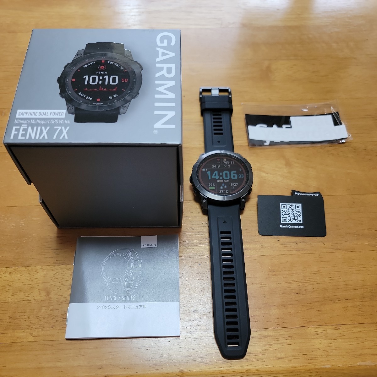 予約】 Power Dual Sapphire 7X Fenix GARMIN Ti Black ソーラー / DLC