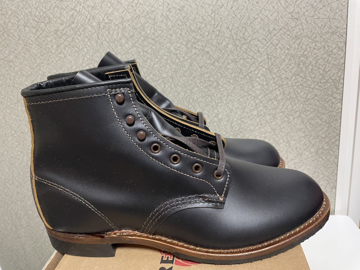 【未使用】RED WING 9060 Beckman Boot FLAT BOX US8D 26cm レッドウィング ベックマンブーツ フラットボックスブラッククロンダイク 茶芯_画像2