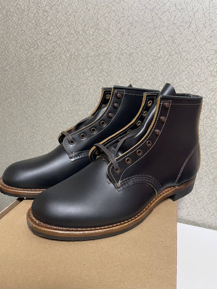 【未使用】RED WING 9060 Beckman Boot FLAT BOX US8D 26cm レッドウィング ベックマンブーツ フラットボックスブラッククロンダイク 茶芯_画像1