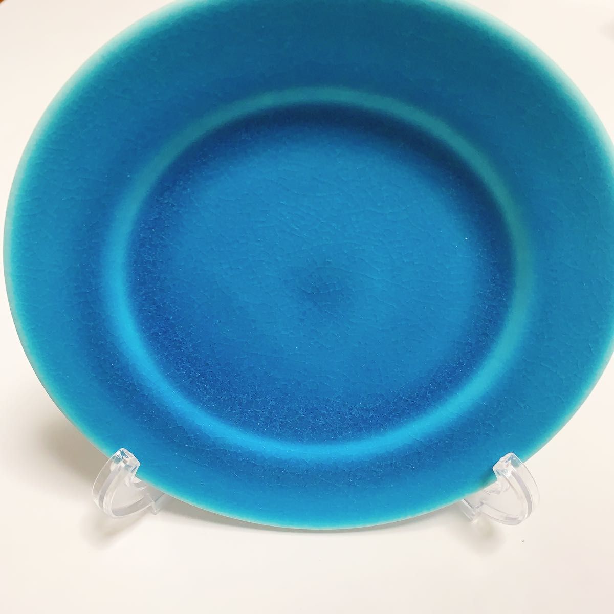 新品 金城有美子 サンゴブルー やむちん 食器 陶芸作家 お皿17 新品 金城有美子 サンゴブルー やむちん 食器 陶芸作家 お皿17