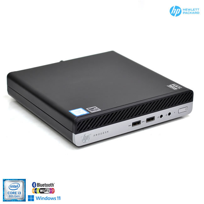ミニPC Windows11 HP ProDesk 400 G4 DM 4コア Core i3 8100T Wi-Fi Bluetooth m.2SSD128G メモリ8G USB3.1