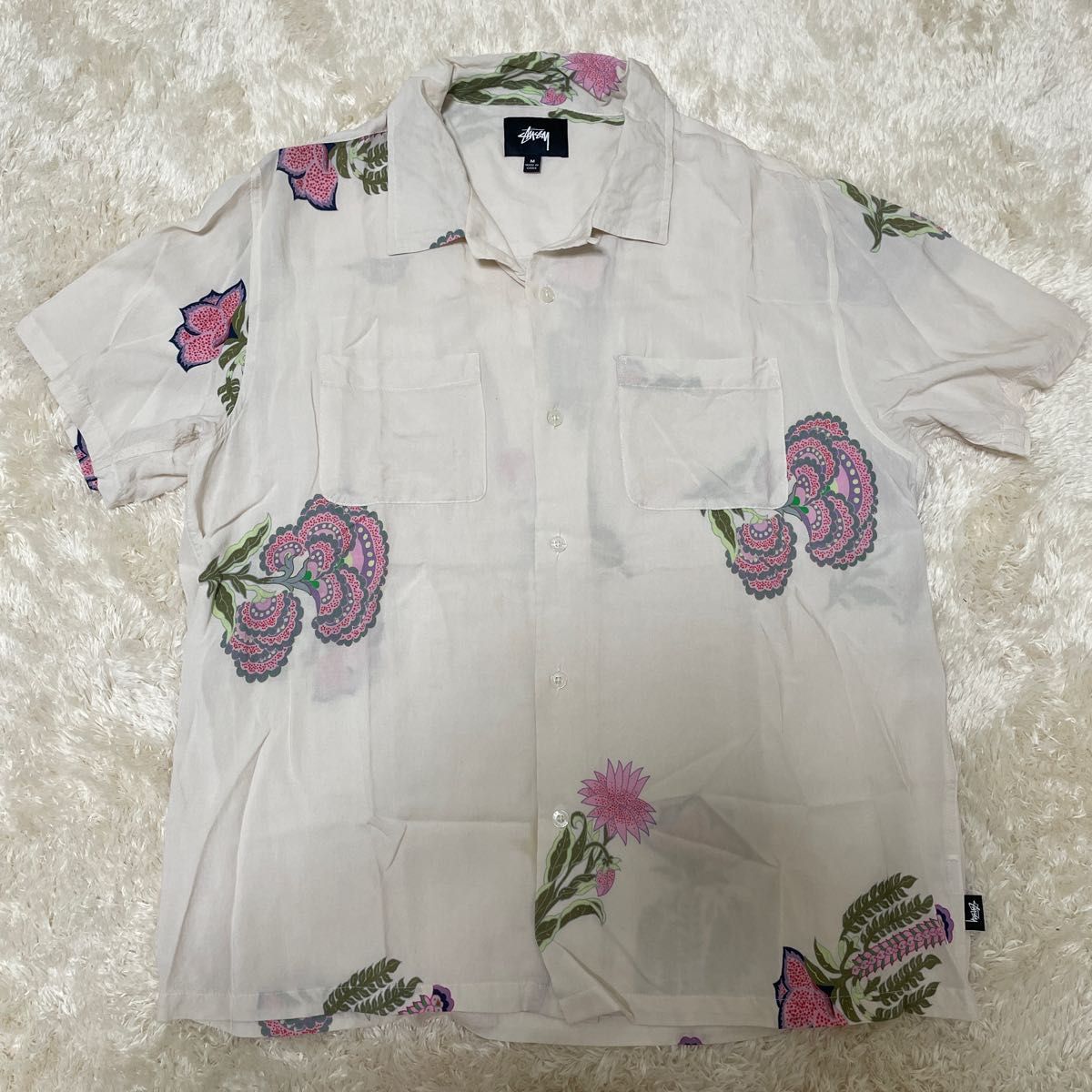 Stussy Hana Printed Shirt White Mサイズ Yahoo!フリマ（旧）+