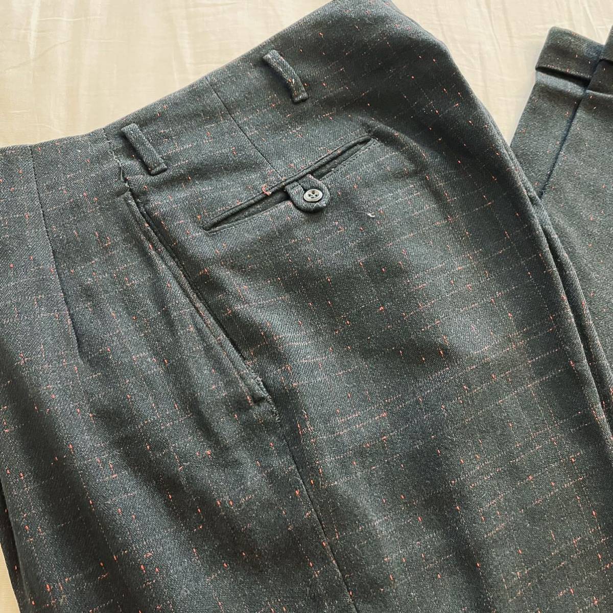 50s vintage SPECIAL!! カスリ ツータック スラックス 50s vintage SPECIAL!! カスリ ツータック スラックス