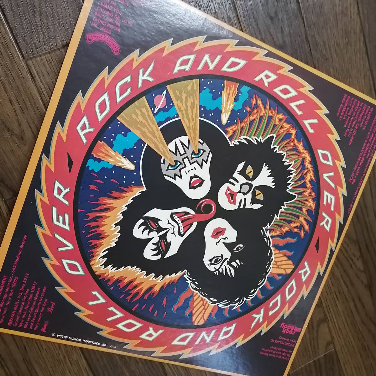 KISS キッス/ ROCK AND ROLL OVER 地獄のロックファイヤー ビクター VIP-6376 1976年 国内盤 アナログ・レコード 現状品 _画像2