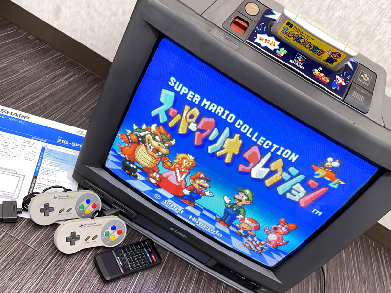 □動作品□SHARP 21G-SF1 スーパーファミコン内臓テレビリモコン □動作品□SHARP 21G-SF1 スーパーファミコン内臓テレビリモコン