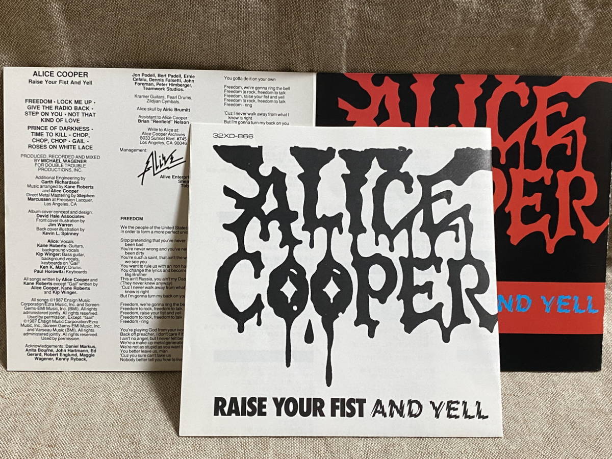 ALICE COOPER - RAISE YOUR FIST AND YELL 32XD-866 CSR刻印 国内初版 日本盤 廃盤 レア盤_画像5