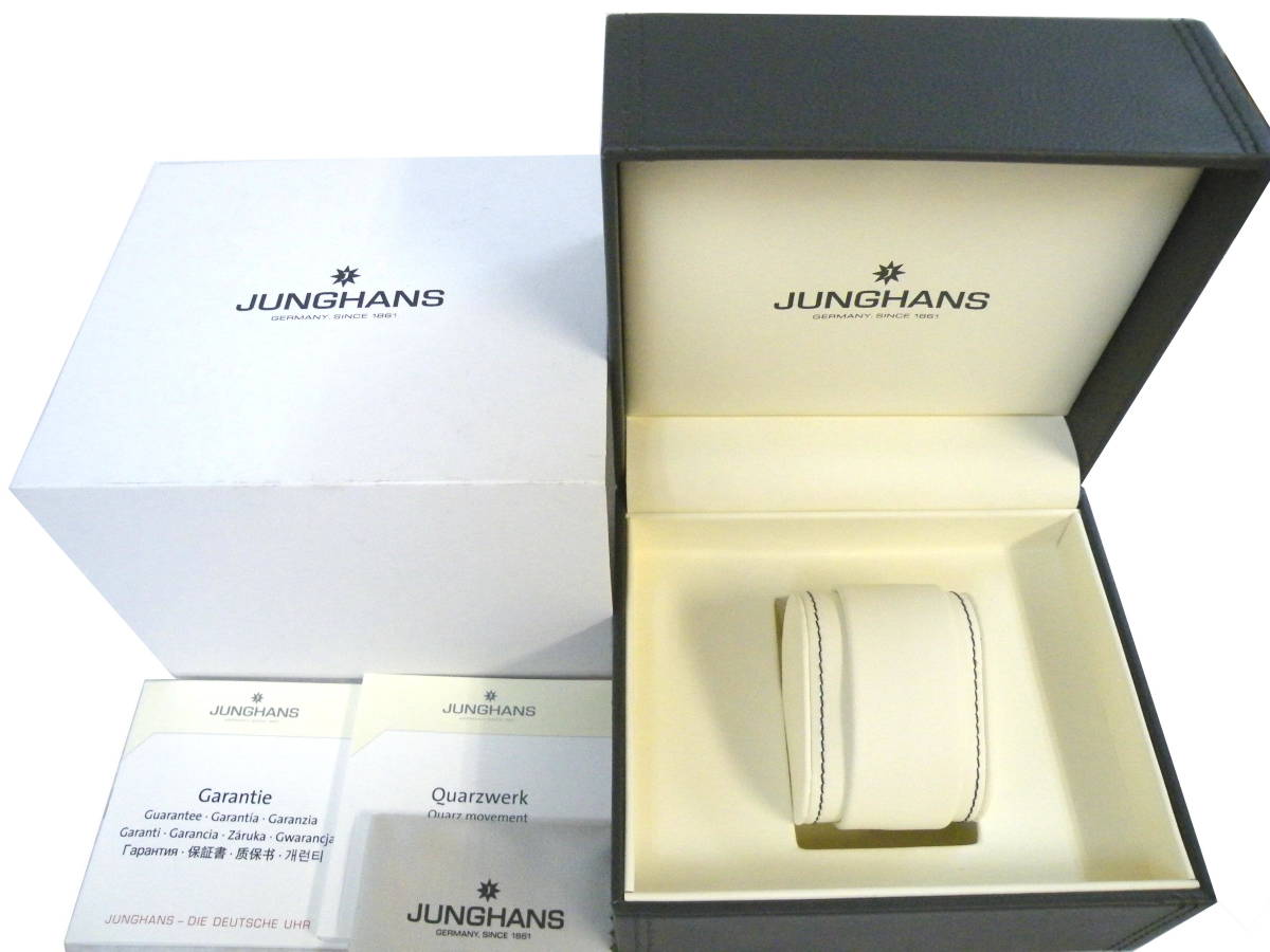 Junghans FORM C Junghans Form C Chronoscope石英041 / 4877.44深灰色錶盤手鍊男士尺碼 原文:Junghans FORM Ｃ ユンハンス フォームC クロノスコープ クオーツ 041/4877.44 ダークグレーダイアル ブレスレット メンズサイズ