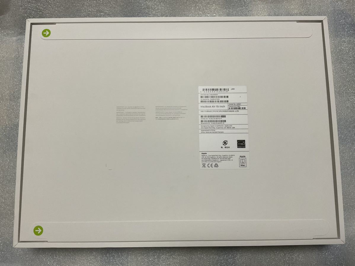 新品 未開封 MacBook Air 15インチ 10GPUメモリ16GB SSD512GB ミッドナイト 送料無料_画像6