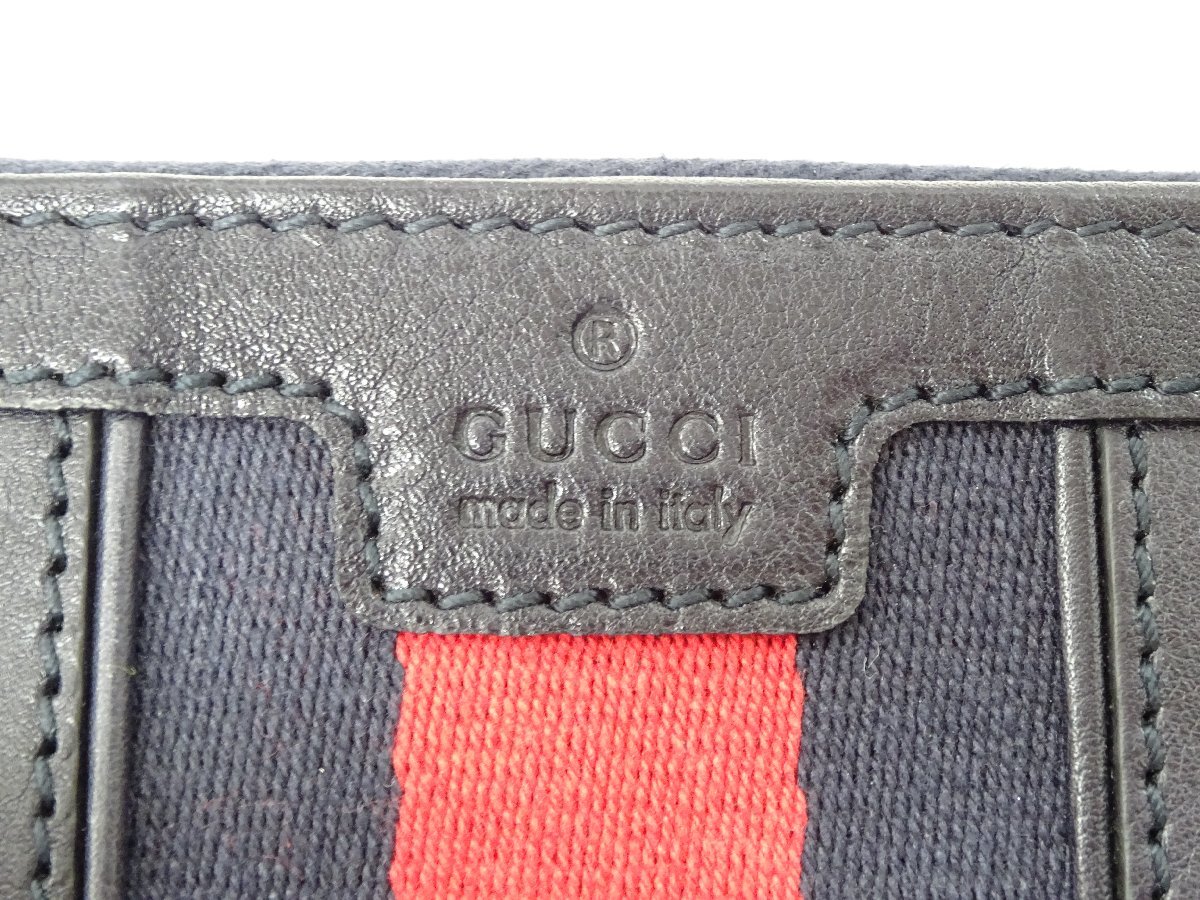 保存箱 グッチ GUCCI シェリーライン GGキャンバス ランマ ラウンドファスナー 長財布 353651【良品】_画像5