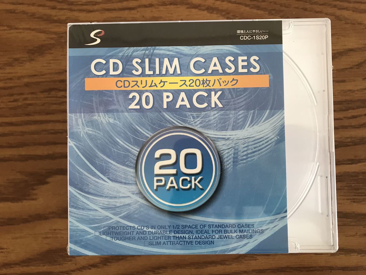  new goods unopened CD slim clear plastic case 20 sheets pack CD-R CD-RW DVD Blu-ray Blue-ray 