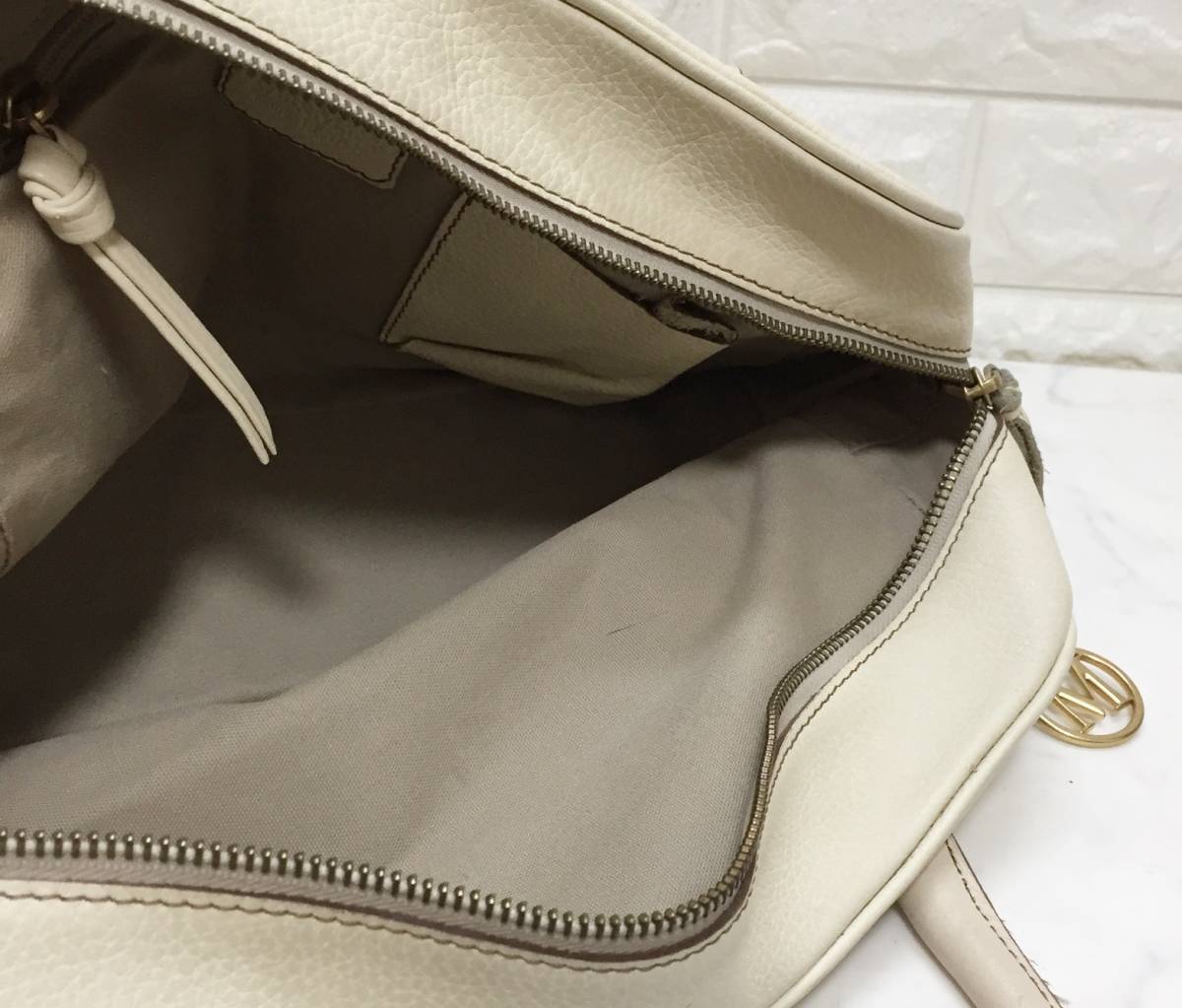 no16313 MAXMARA Max Mara Италия производства натуральная кожа плечо большая сумка Mini сумка "Boston bag" 