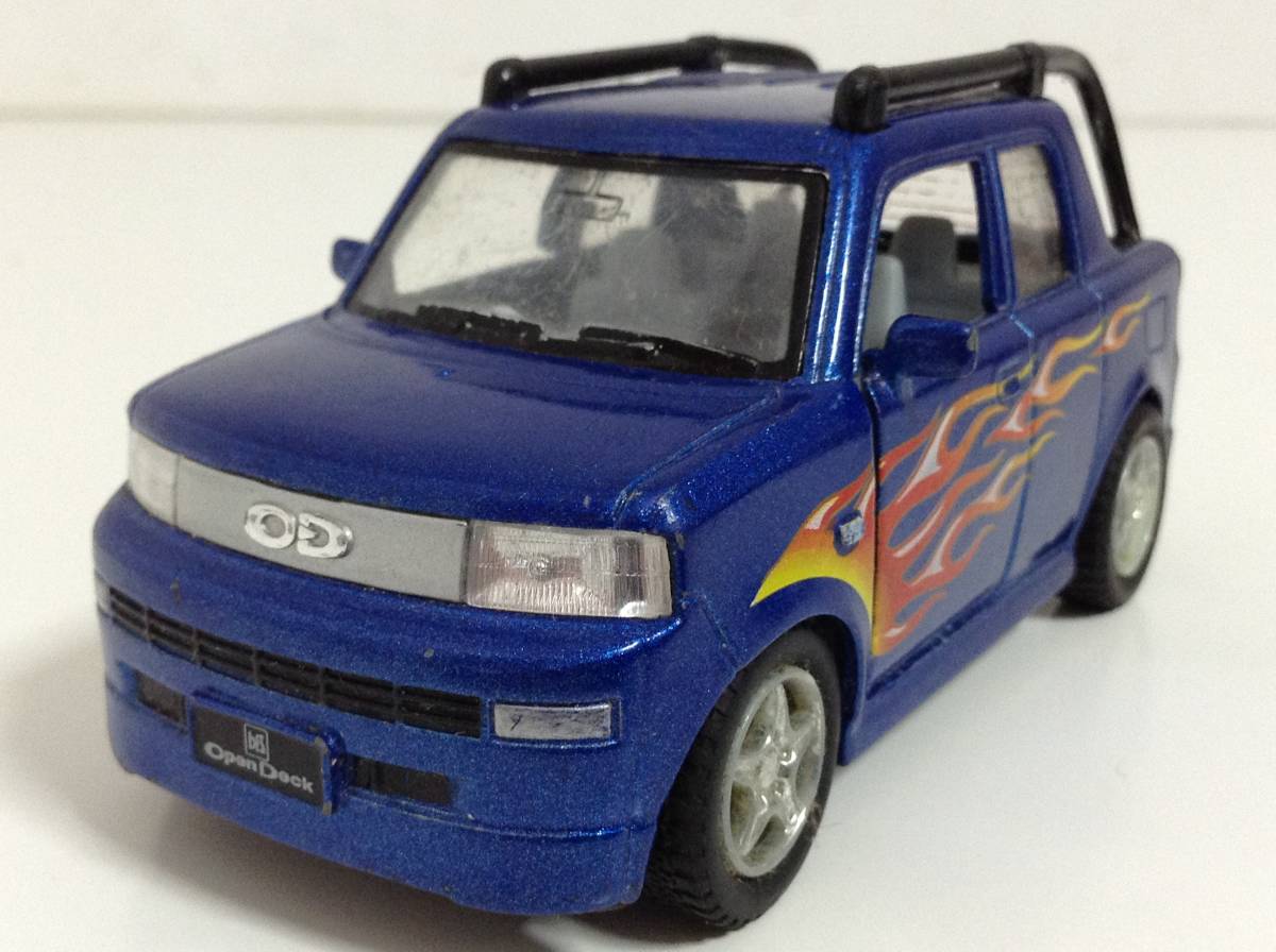 トヨタ 初代 bB オープンデッキ NCP34 2001年~2003年式 1/39 約10cm KiNSFUN ダイキャスト プルバックカー ミニカー 青 送料￥350_bBオープンデッキ 1/39 約10cm