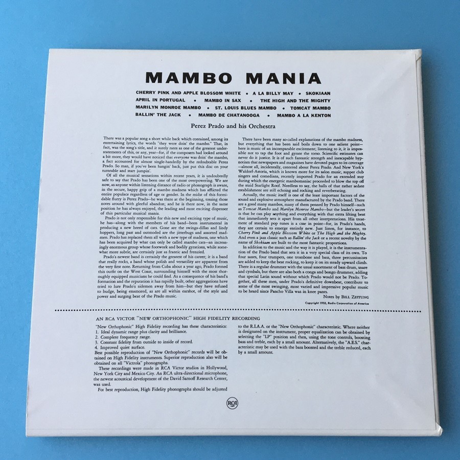 [bch]/ 紙ジャケ CD /『ペレス・プラード楽団（Perez Prado）/ マンボ・マニア（Mambo Mania）』_画像2