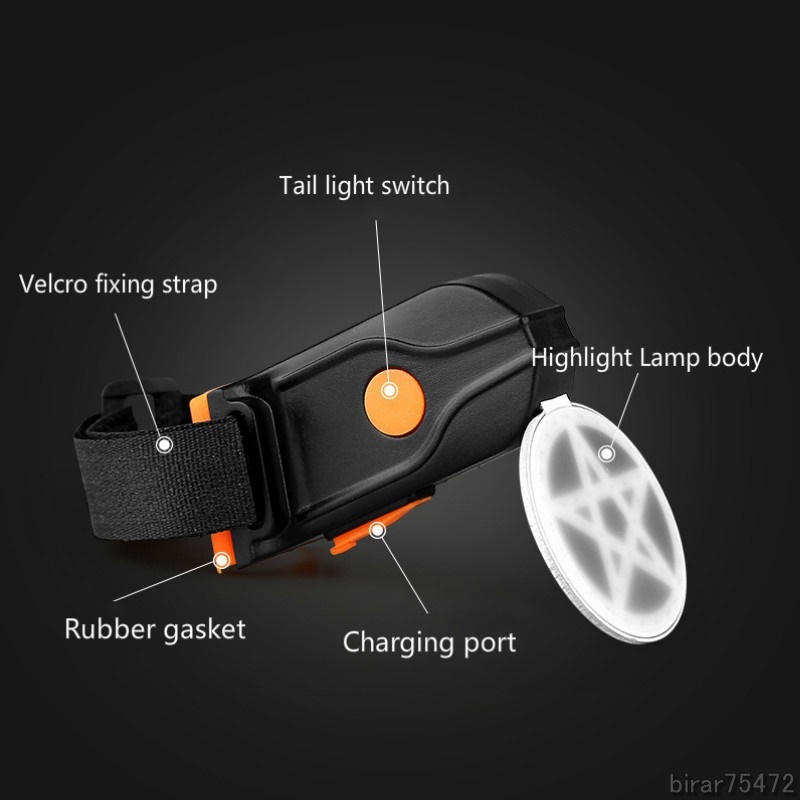 送料無料 複数の照明モードを備えた自転車テールライト ロード マウンテンバイク 自転車のシートポスト用のUSB充電_画像6