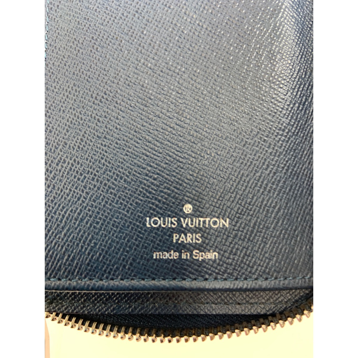 〇〇 LOUIS VUITTON ルイヴィトン タイガ ジッピーウォレット ヴェルティカル ラウンドファスナー長財布 M30510 ネイビー やや傷や汚れあり_画像8