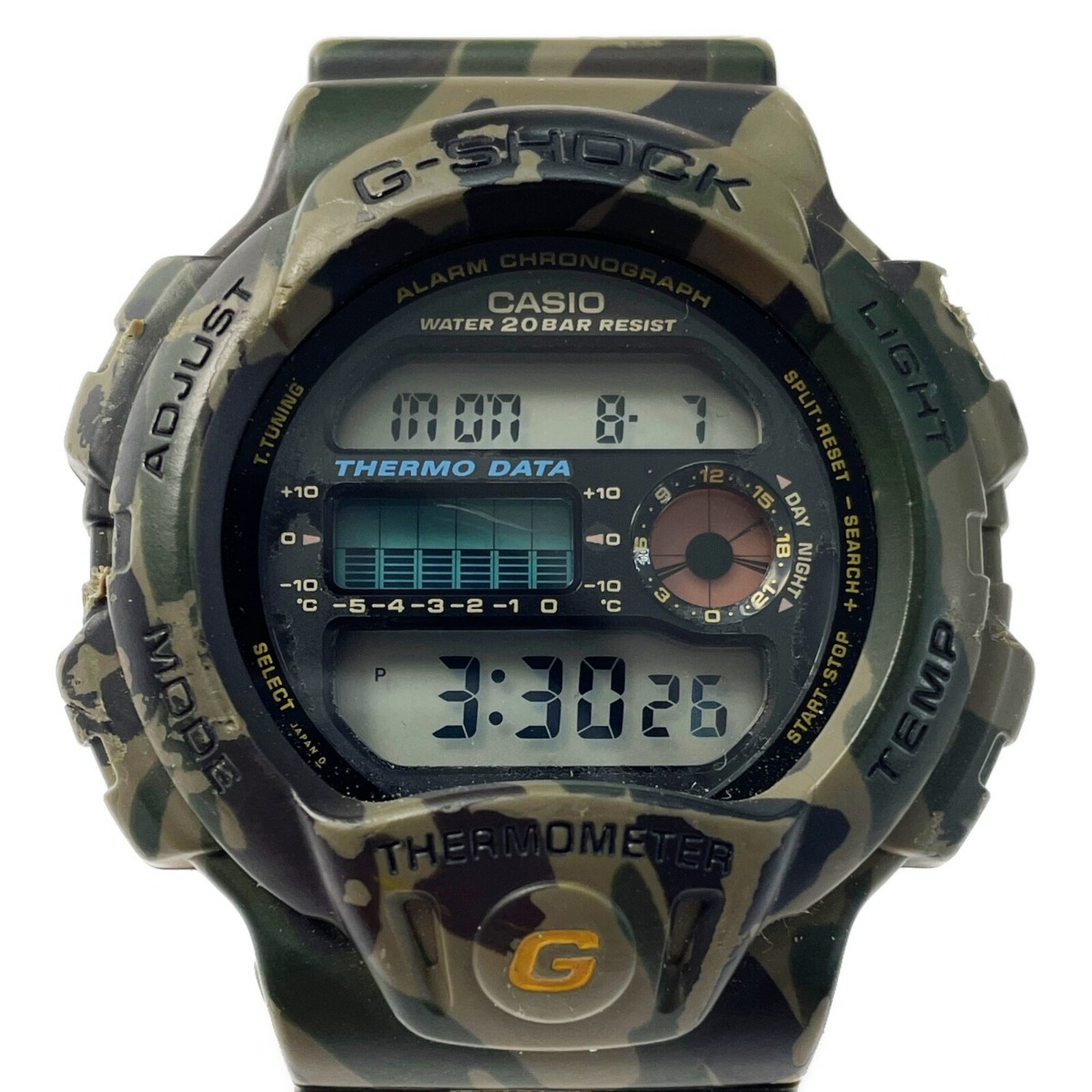 ☆☆ CASIO カシオ G-SHOCK G-PYTHON DW-6100-3JF 迷彩柄 クォーツ ラバー メンズ 腕時計 傷や汚れあり_画像1