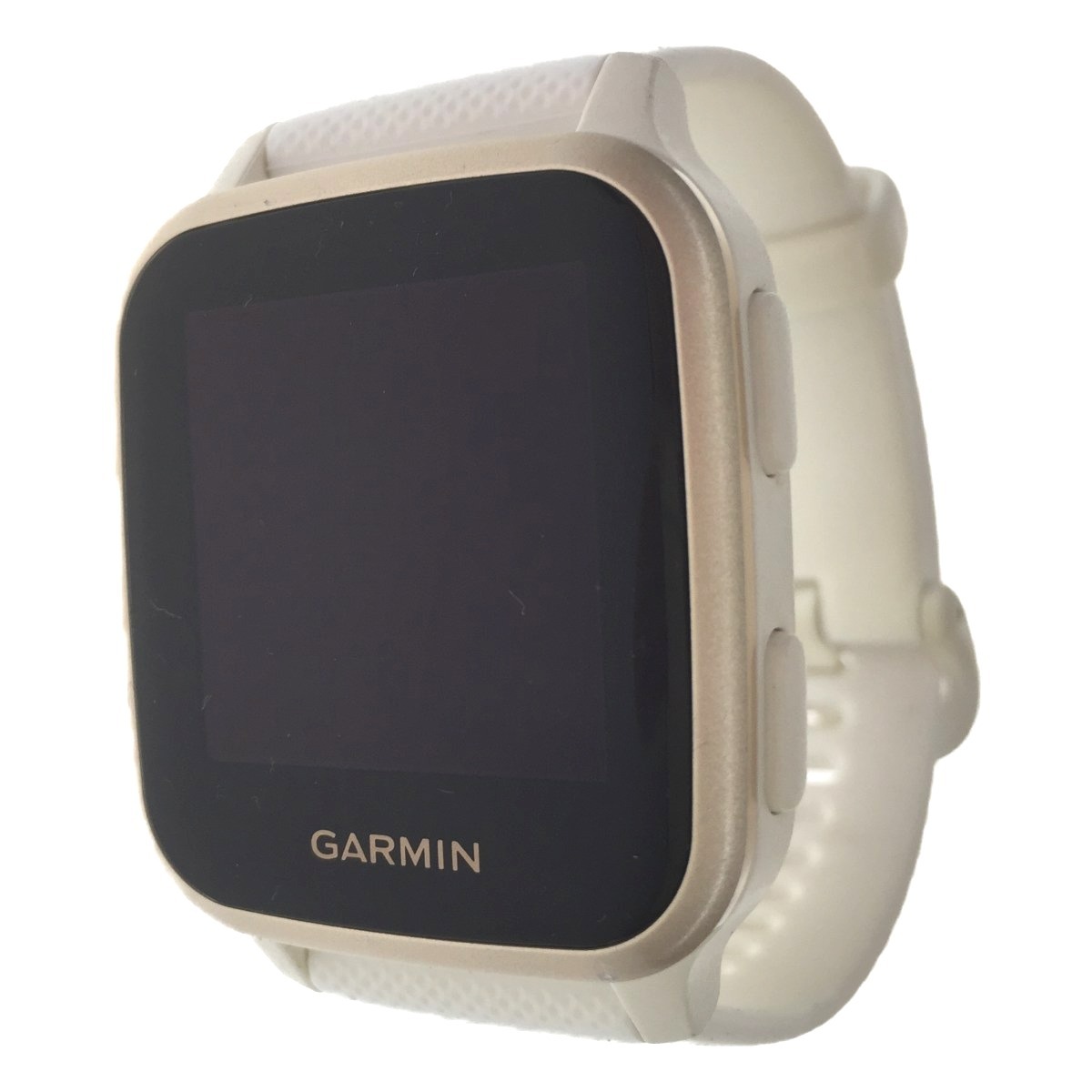 △△ Garmin スマートウォッチ Venu Sq ホワイト x ライトゴールド やや傷や汚れあり