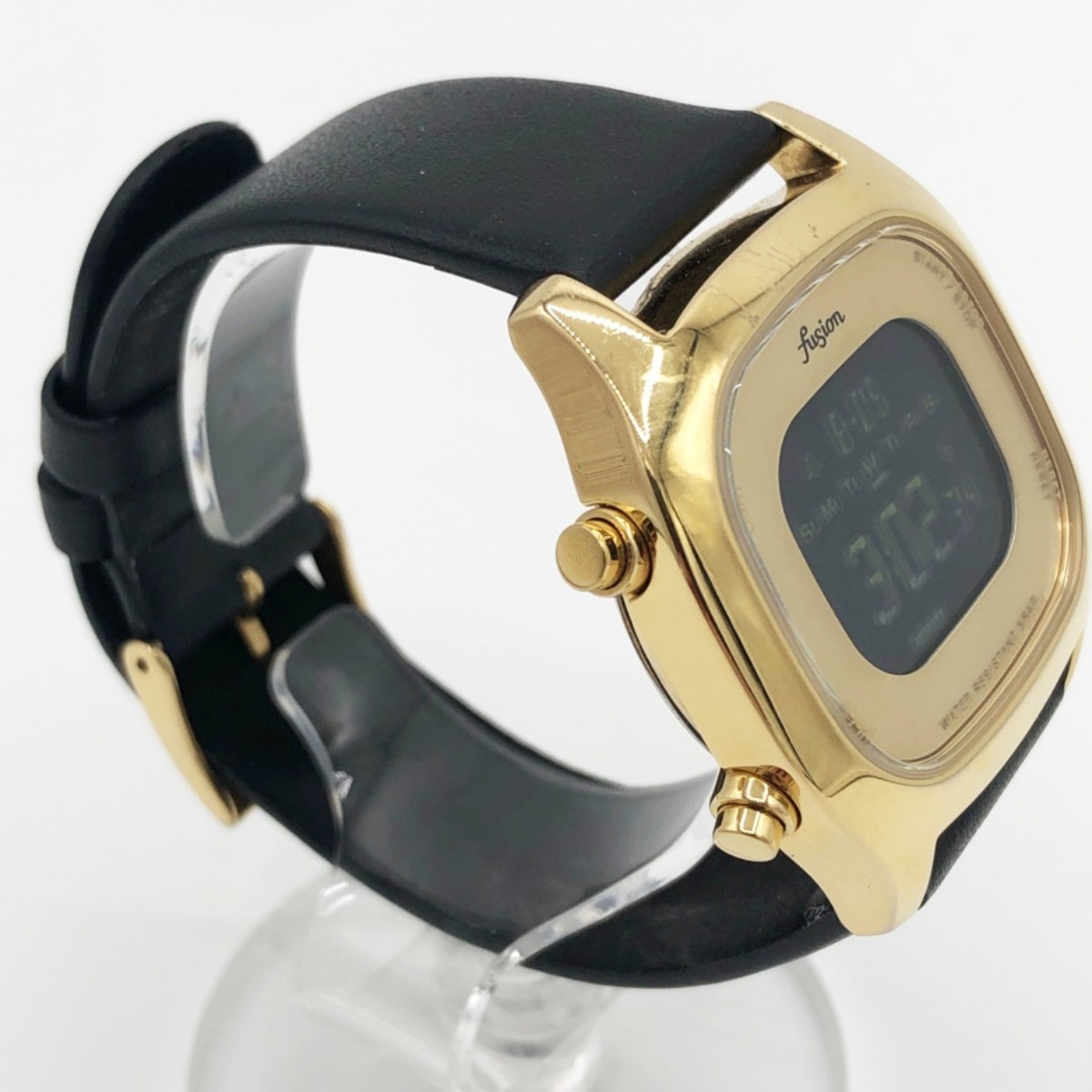 〇〇 ALBA アルバ Fusion 腕時計 AFSM403 ブラック x ゴールド やや傷や汚れあり_画像3