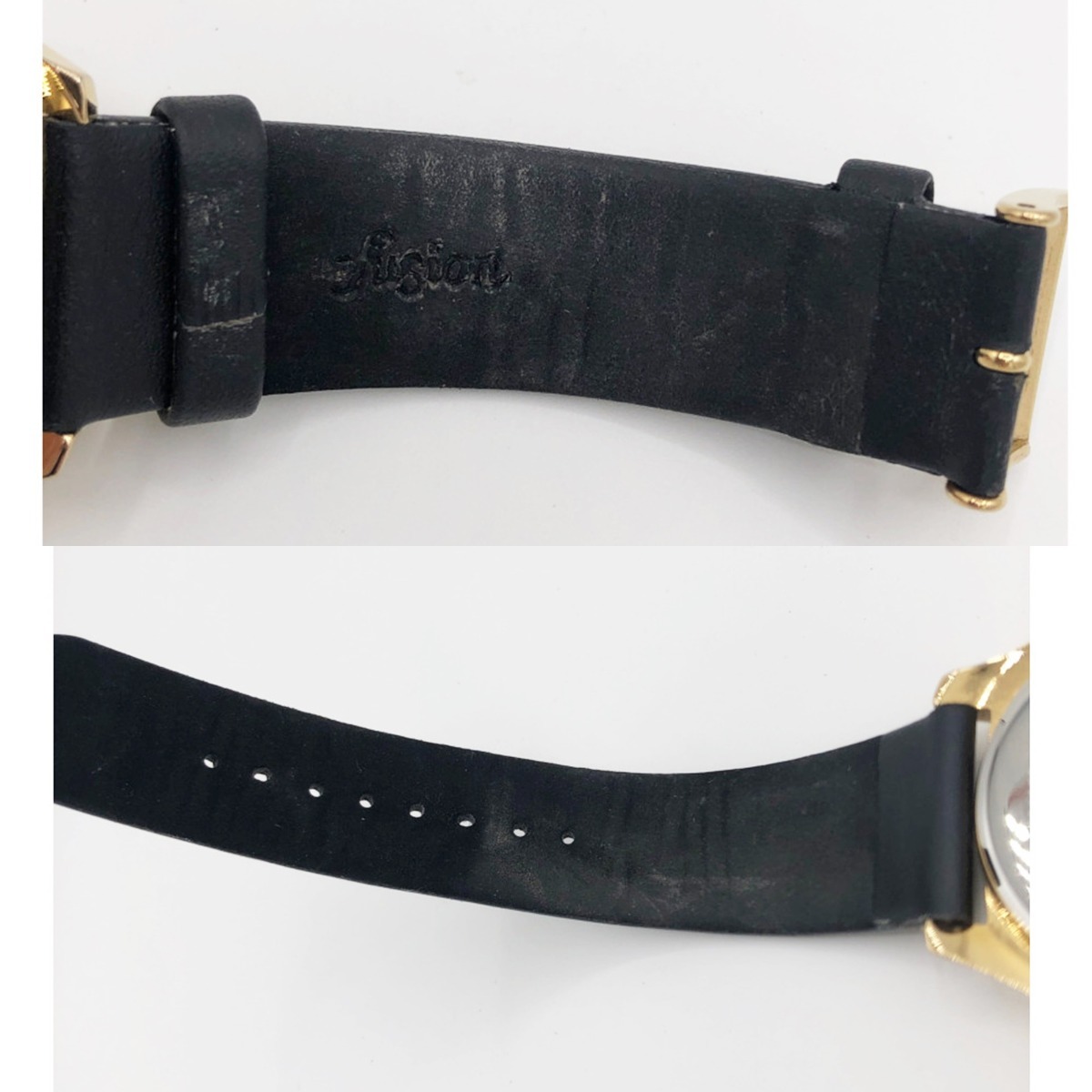 〇〇 ALBA アルバ Fusion 腕時計 AFSM403 ブラック x ゴールド やや傷や汚れあり_画像6