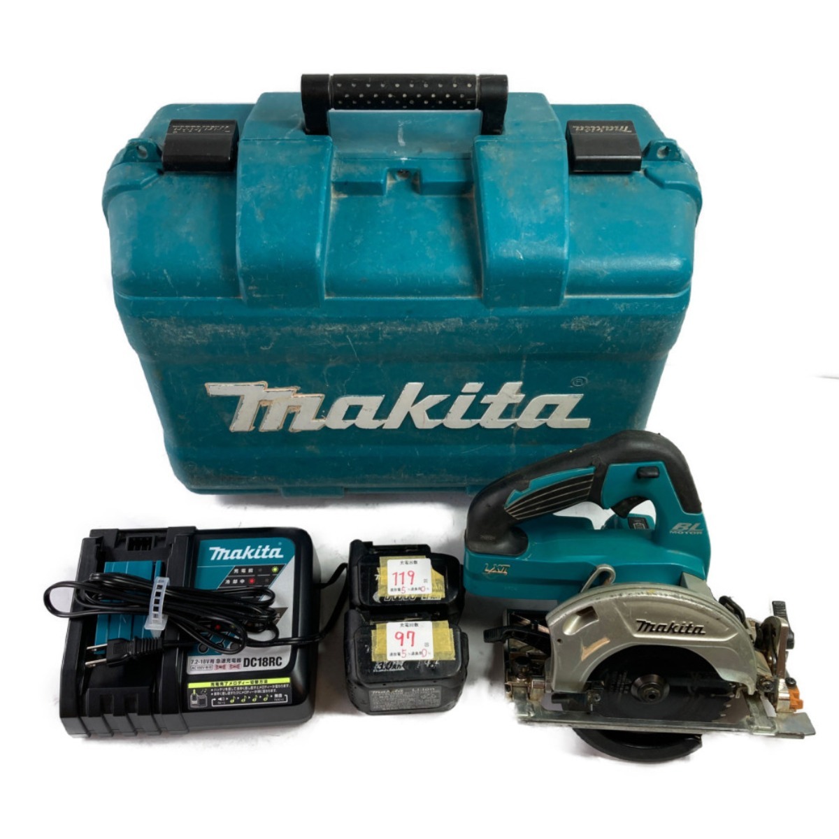 【本日特価】 ** MAKITA マキタ 14.4V 125mm 充電式丸ノコ (バッテリ2個・充電器・ケース付属) HS470D ブルー 傷や汚れあり 丸のこ 【本日特価】 ** MAKITA マキタ 14.4V 125mm 充電式丸ノコ (バッテリ2個・充電器・ケース付属) HS470D ブルー 傷や汚れあり 丸のこ