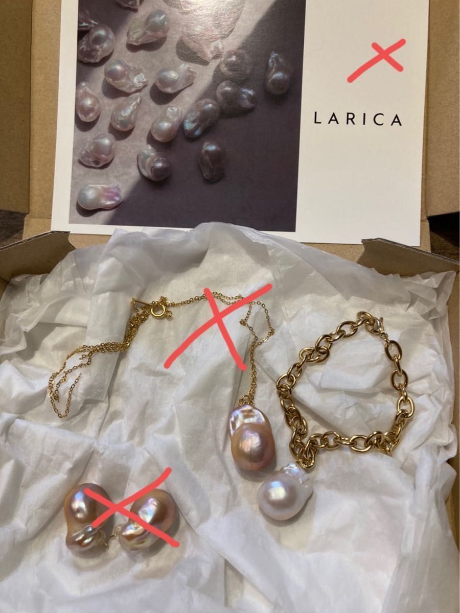 LARICA  baroque perl ブレスレットのみ[箱無し その他のピアス　ネックレス等は含みません］