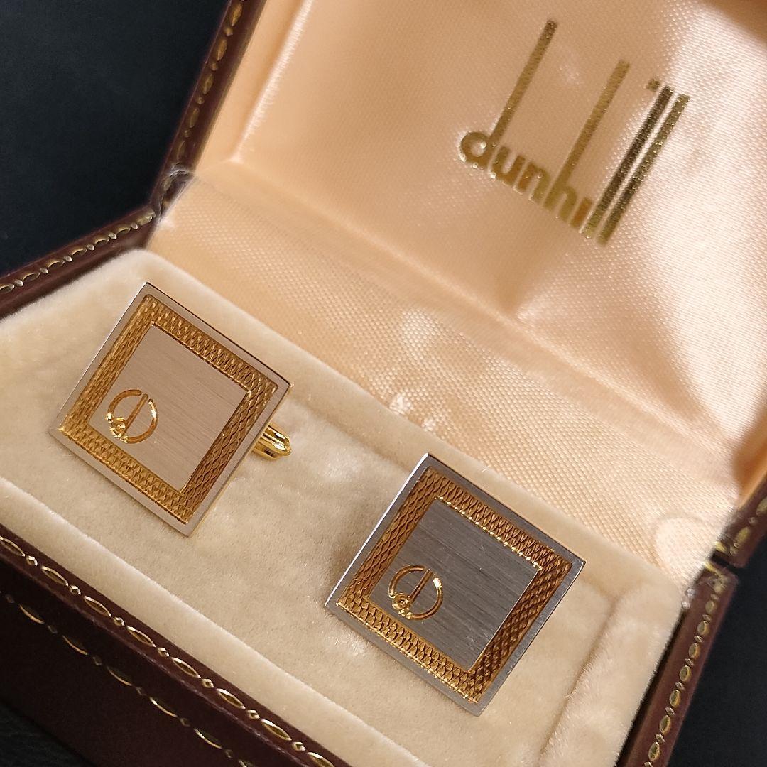 [Чрезвычайно красиво] Dunhill Dunhill Cuffs Square Silver D Логотип