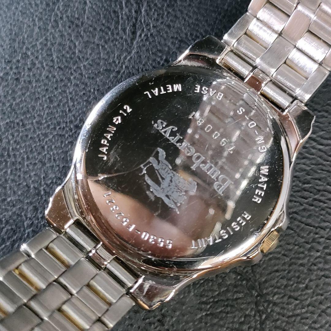 極美品【稼働品】Burberry バーバリー ホワイト ゴールド メンズ時計