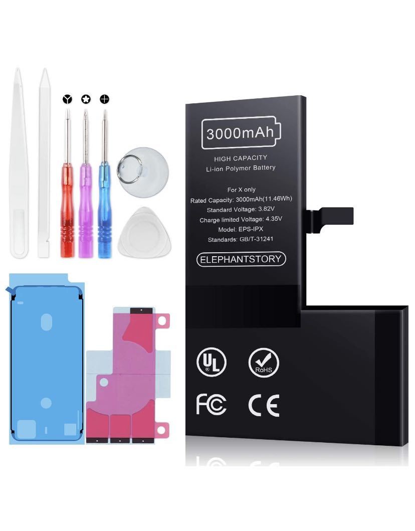  for exchange high capacity 3000mAh certification settled iPhone X battery for exchange kit 