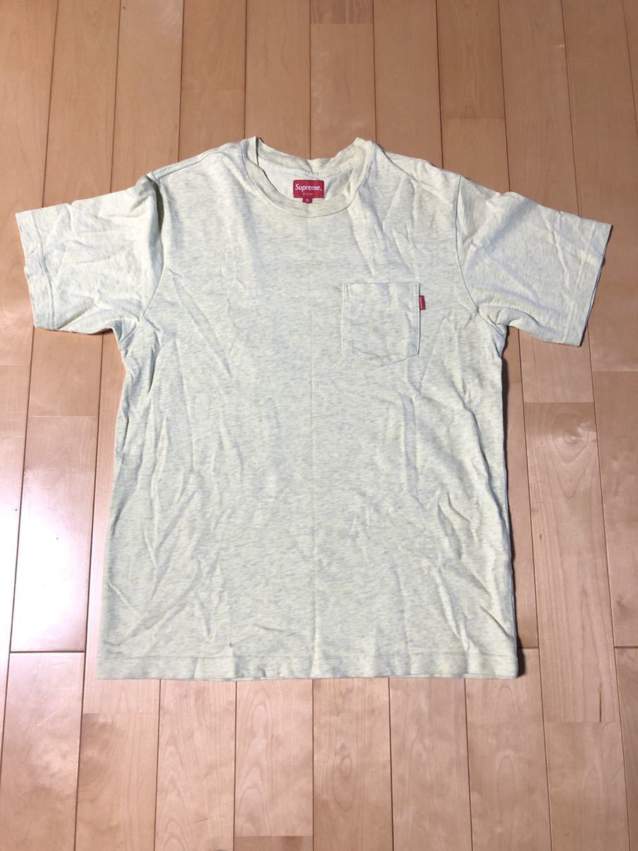 【Supreme】ポケット Tシャツ イエロー S / シュプリーム ポケT ボックスロゴ BOXLOGO BOXロゴ_画像1