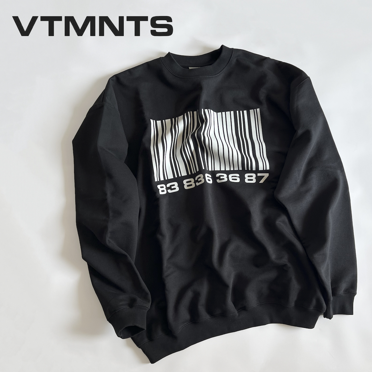 新品未使用 - VTMNTS ヴェトモンVETEMENTS 22ss バーコードスウェット