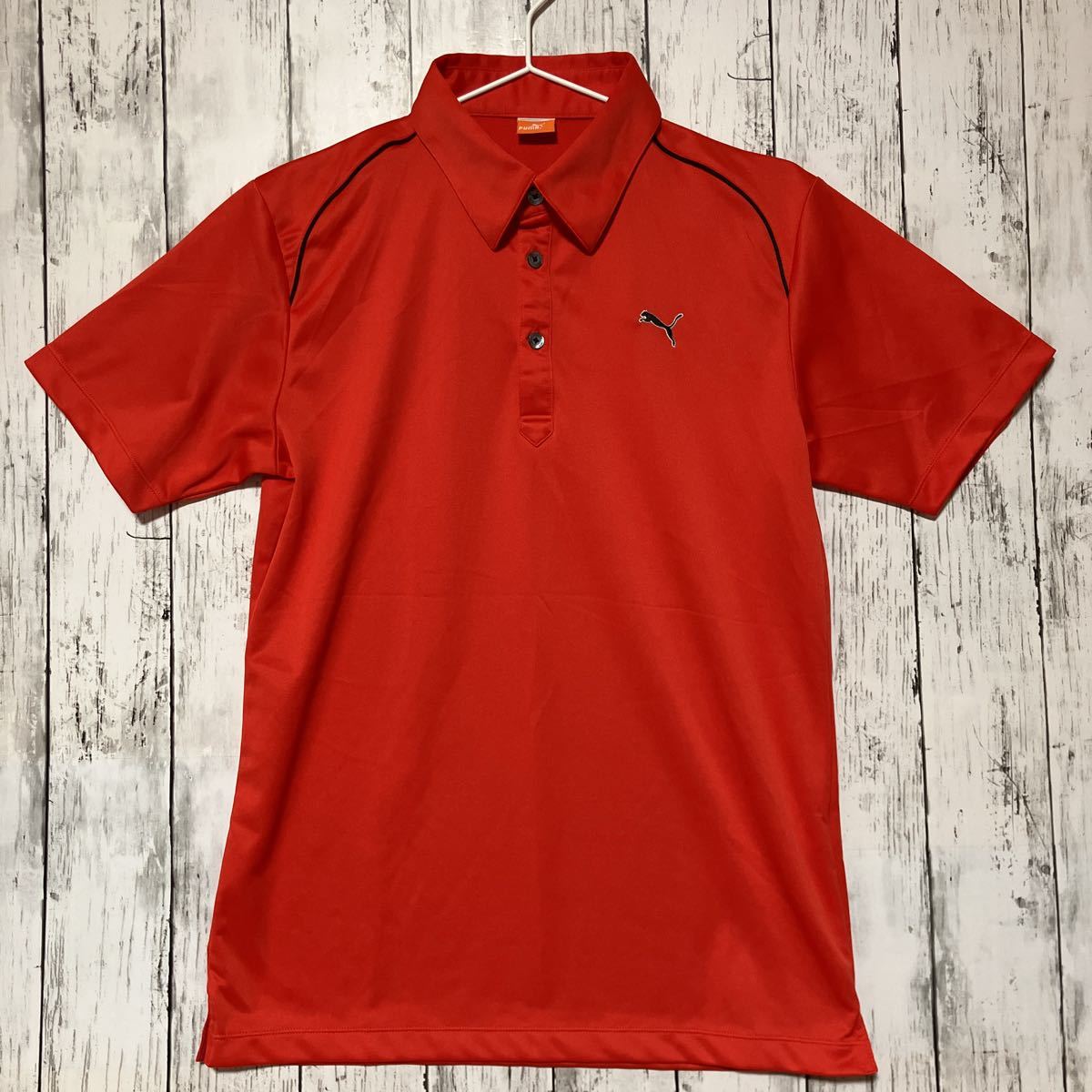 PUMA GOLF】プーマゴルフ メンズ 半袖ポロシャツ Mサイズ 赤 送料無料