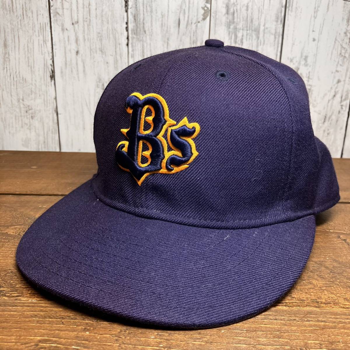 【NEW ERA】ニューエラ 野球 NPB オリックスバファローズ フラットキャップ 7 55.8cm プロコレ 送料無料_画像1