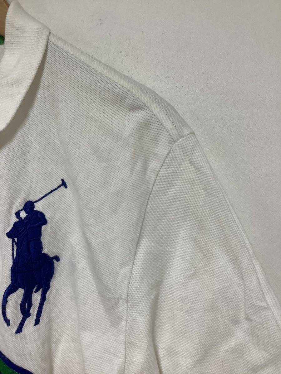 よ1181 Polo Ralph Lauren ラルフローレン 半袖ポロシャツ XL(18-20) 170/88 キッズ ホワイト ビッグポニー_画像6