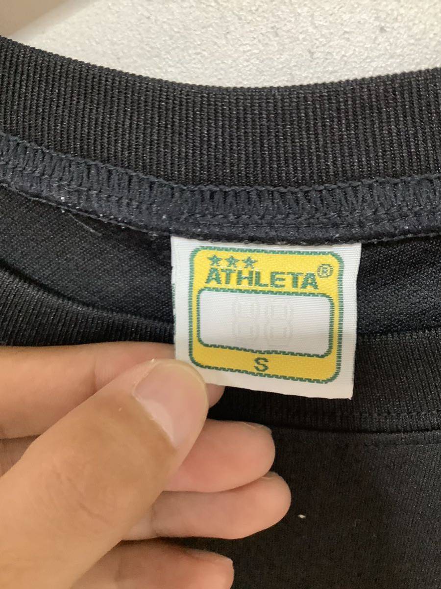 あ1252 ATHLETA アスレタ メッシュ半袖Tシャツ S ブラック ドライの画像3