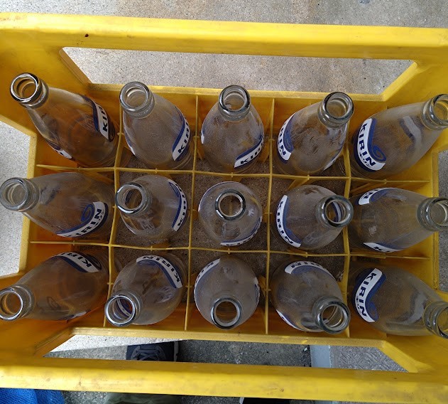 　キリンオレンジ リターナブル瓶　 500ml 12本（１ダース）ケース付き　　昭和レトロ　1970年代　キリンジュース　麒麟麦酒株式会社_画像3