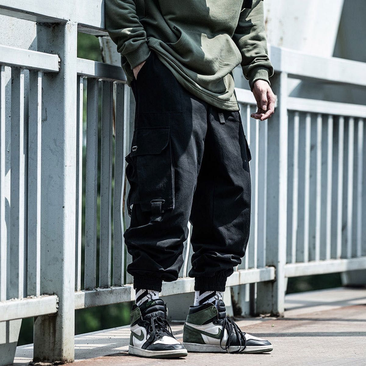 残1点】黒 カーゴパンツ XL ビッグサイズ ジョガーパンツ メンズ 残1点】黒 カーゴパンツ XL ビッグサイズ ジョガーパンツ メンズ