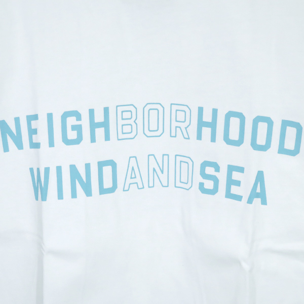 NEIGHBORHOOD x WIND AND SEA NHWDS-3/C-TEE.SS 221FRWSN-STM03S Neighborhood wing Dan si- T-shirt white 