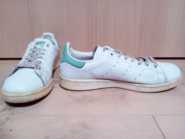 adidas Originals アディダスオリジナルス Stan Smith スタンスミス 2014年復刻D67361 顔付 白緑 ホワイト グリーン レザースニーカー 26cm_画像2