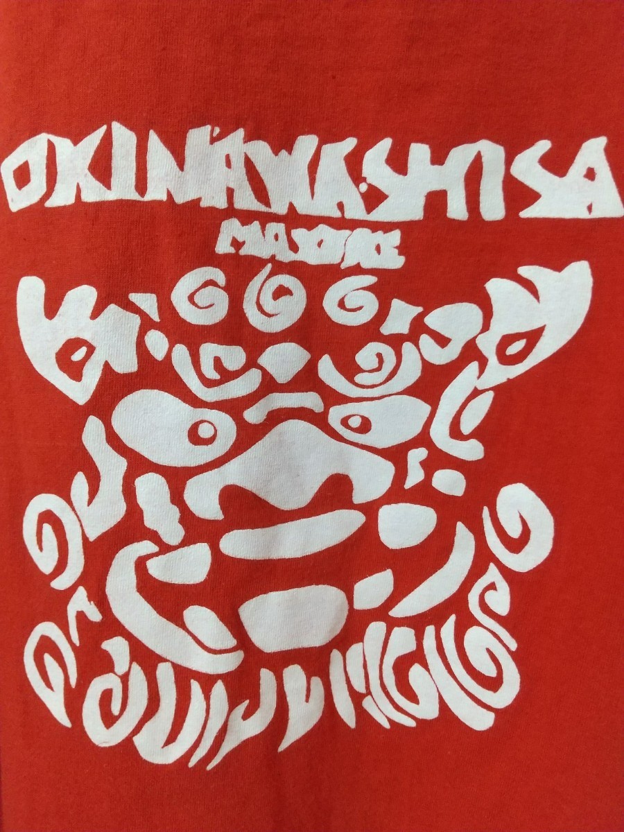 OKINAWASHISA Tシャツ M 両面プリント 沖縄 シーサー_画像3