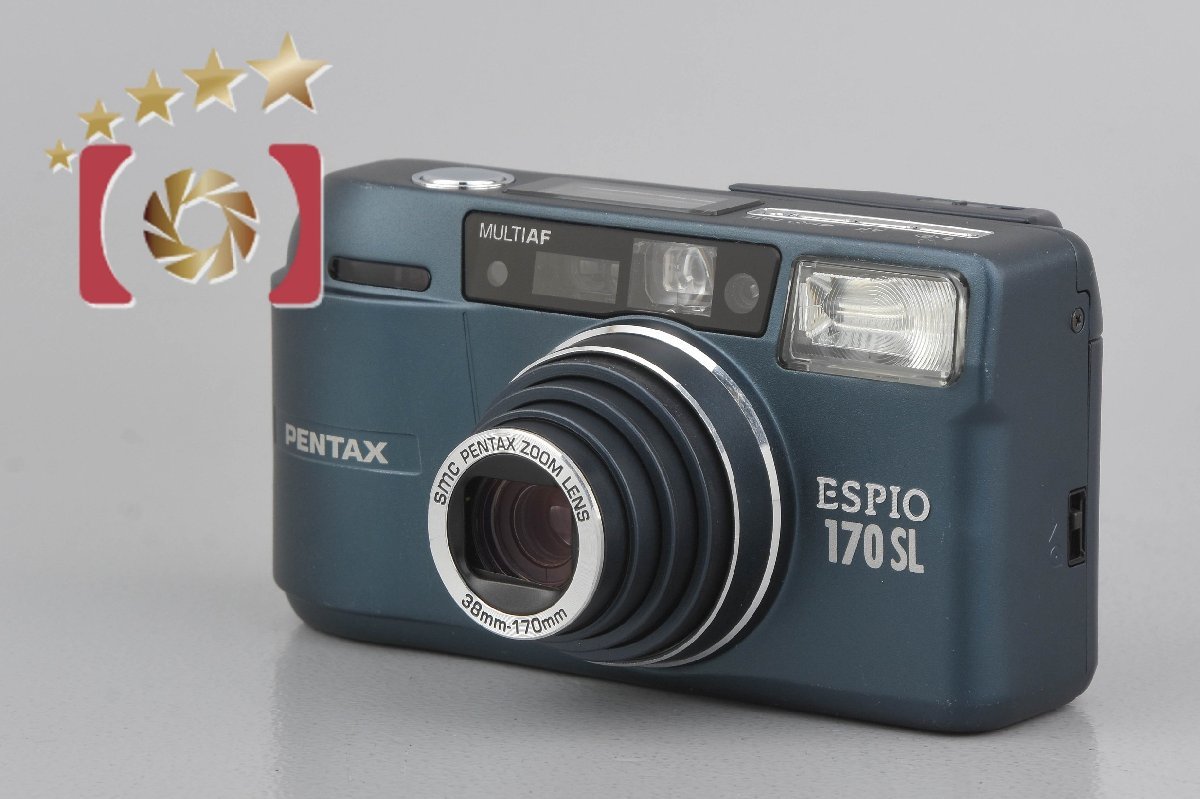 大人の上質  ESPIO ペンタックス 【中古】PENTAX 170SL コンパクトフィルムカメラ ネイビー コンパクトカメラ