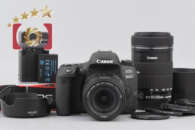 値頃 【中古】Canon ダブルズームキット 9000D EOS キヤノン キヤノン