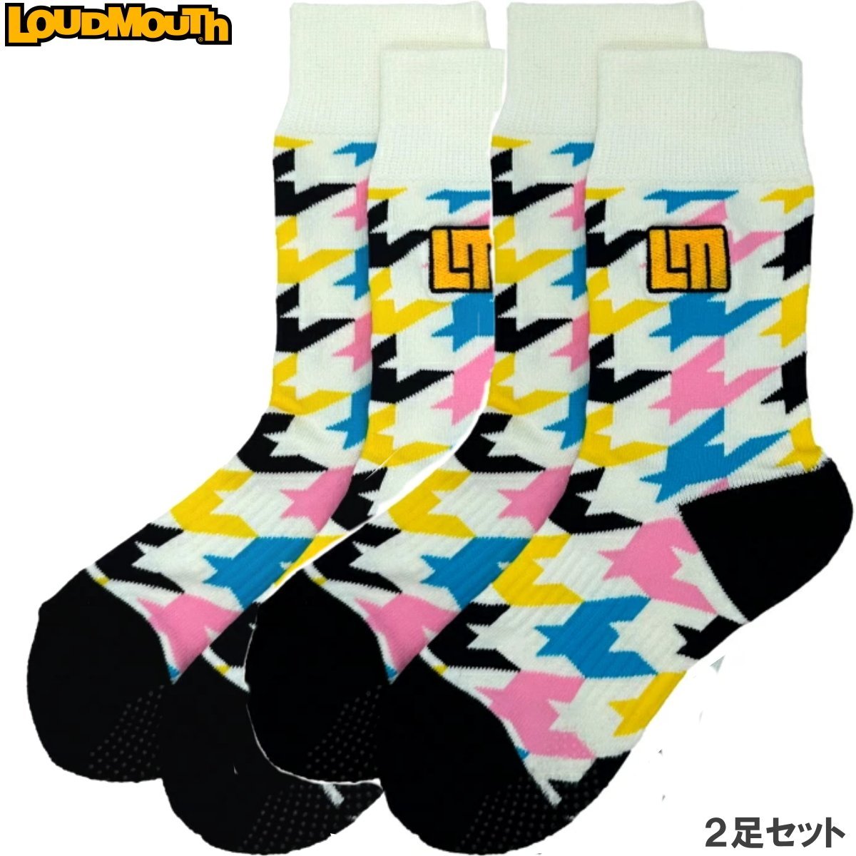 ★Loudmouth ラウドマウス レディース クルーソックス 778954 ゴルフ/レギュラーソックス Newpoprt×2足組★送料無料★_画像1