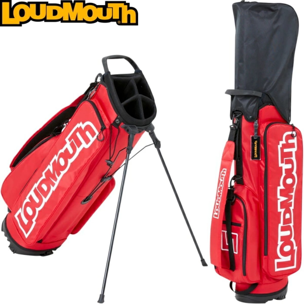 ★ラウドマウス　LM-CB0019 8.5型 スタンド キャディバッグ　Red（994）レッド ★Loudmouth ビッグロゴ仕様★_画像1