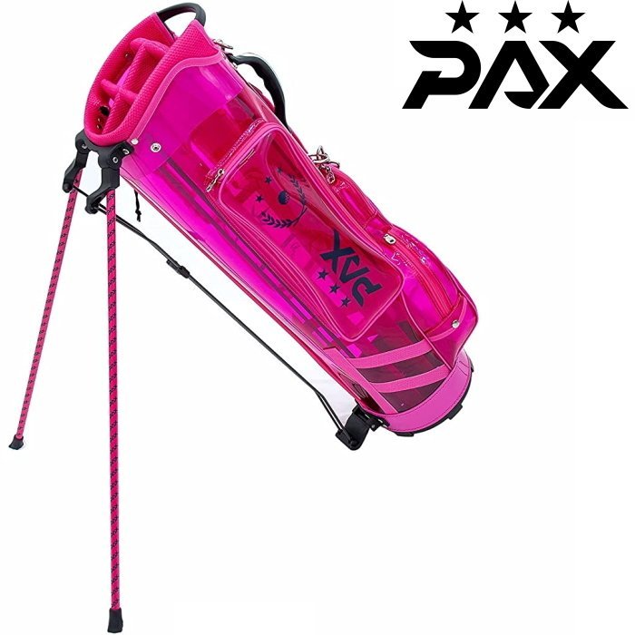 ★Lynx リンクス PAX パクス PAXCB-01 スタンド キャディバッグ（PINK）8.5型★透明/スケルトン★
